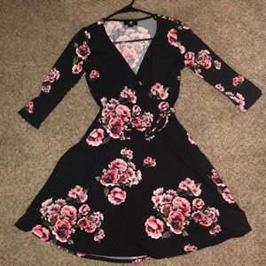 IRRESISTIBLE SHORT Aline Floral BLACK dress